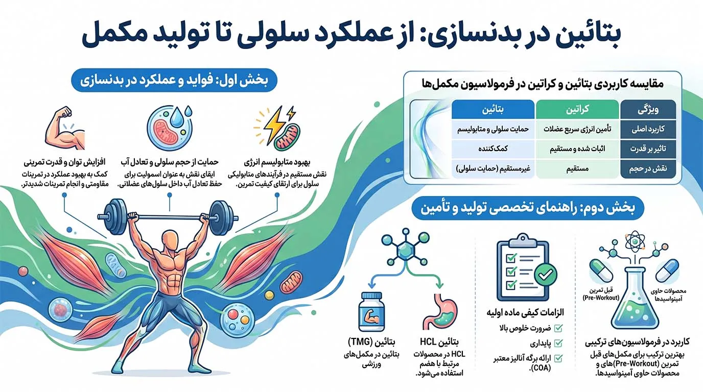 بتائین در بدنسازی 1 تاثیر بتائین در بدنسازی